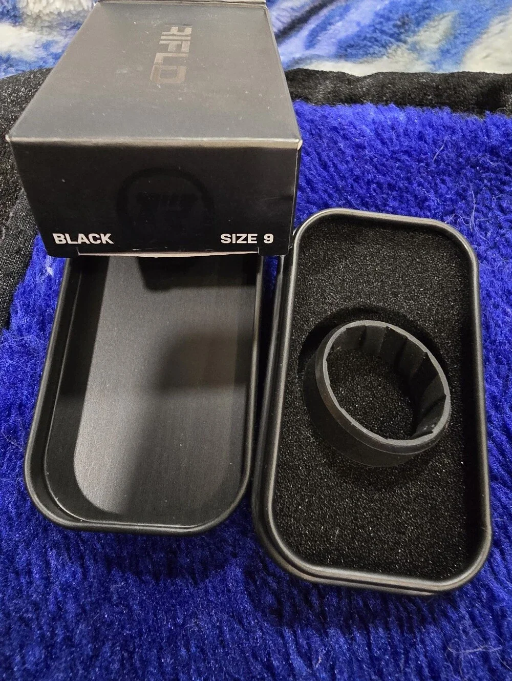 Rifld Black Silicone Ring for Men - Size 9